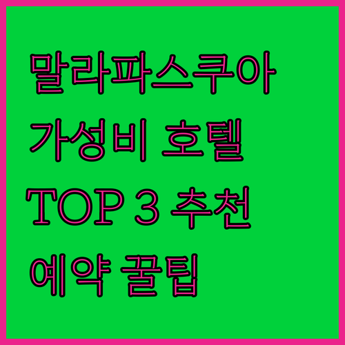 세부 말라파스쿠아 가성비 호텔 추천 ..