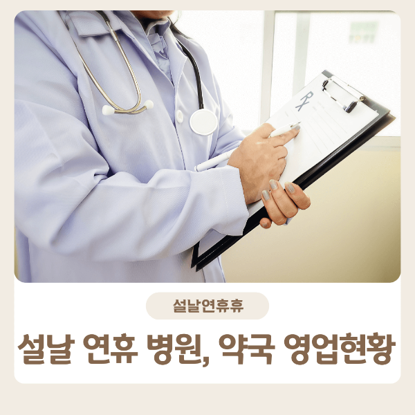 설 연휴 진료병원