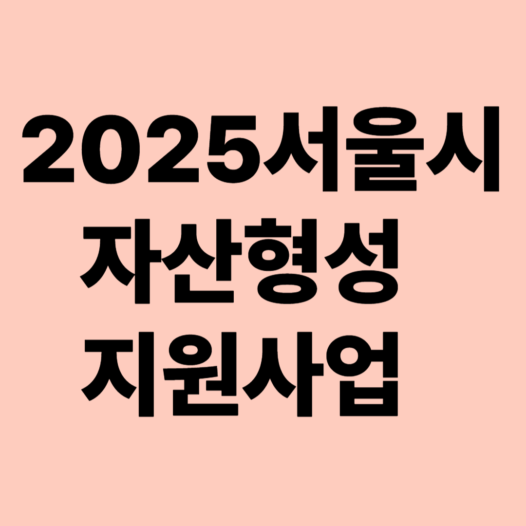 2025년 서울시 자산형성지사업