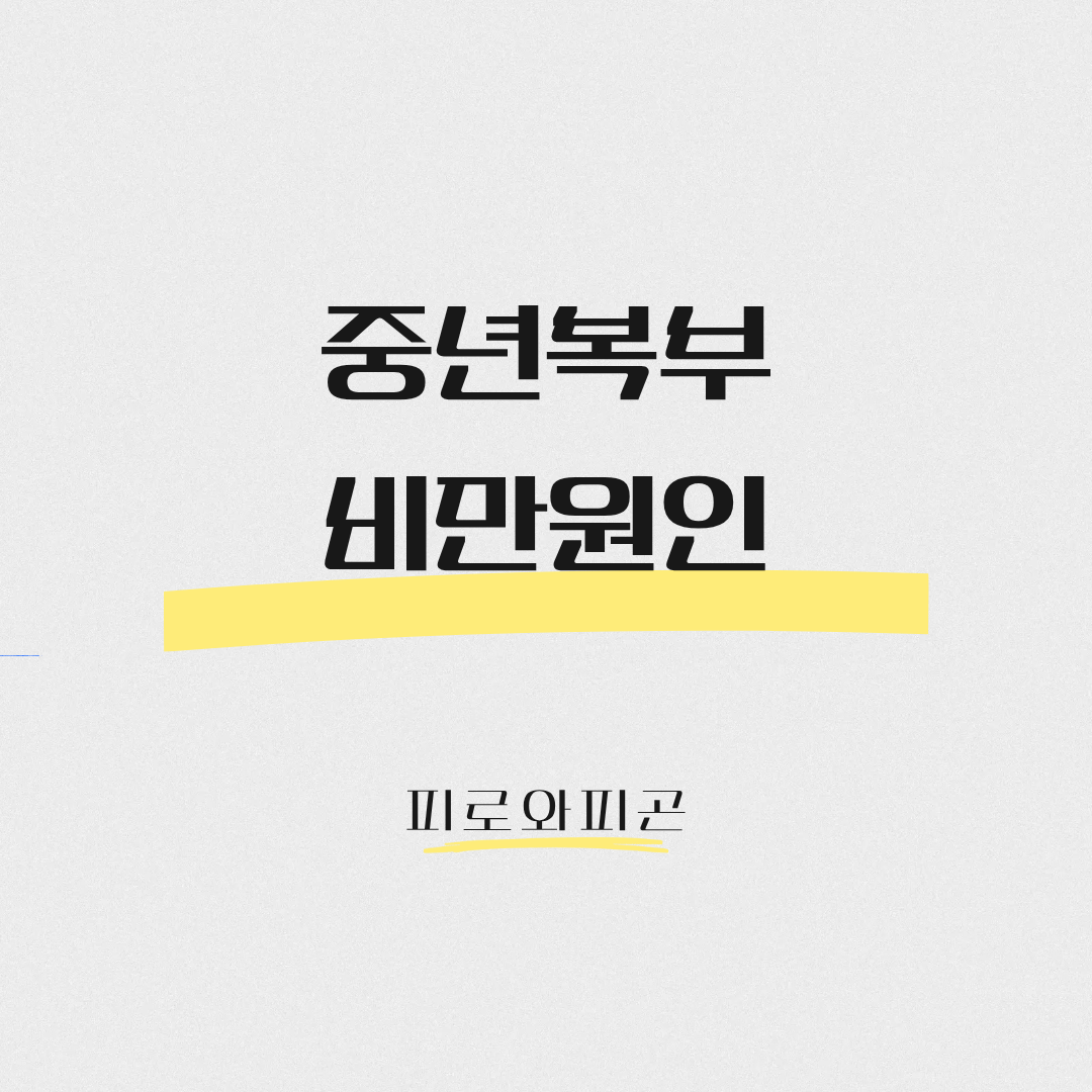 중년 복부 비만 원인