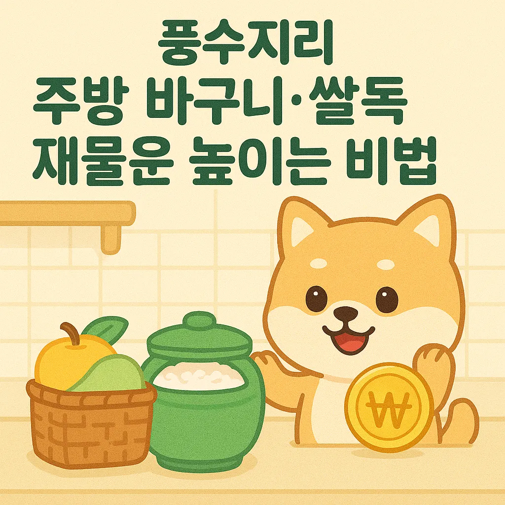 풍수지리 주방 바구니&middot;쌀독 재물운 높이는 비법