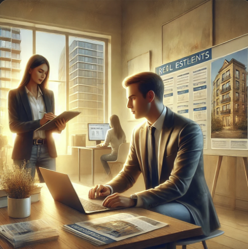 집을 구하는 모습