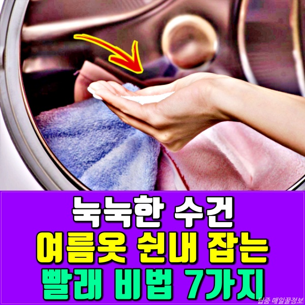 쉰내나는 빨래, 쉰내나는 수건, 쉰내나는옷, 쉰내 없애는 법, 세탁, 팁줌 매일꿀정보