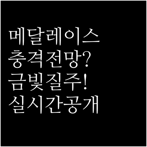 대한민국 선수단 메달 레이스 전망과 ..