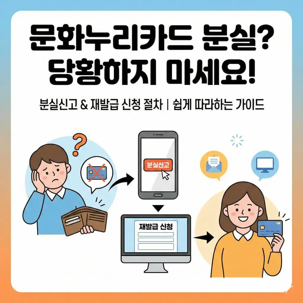 문화누리카드 분실신고 및 재발급 신청 절차｜카드 잃어버렸을 때 당황하지 마세요