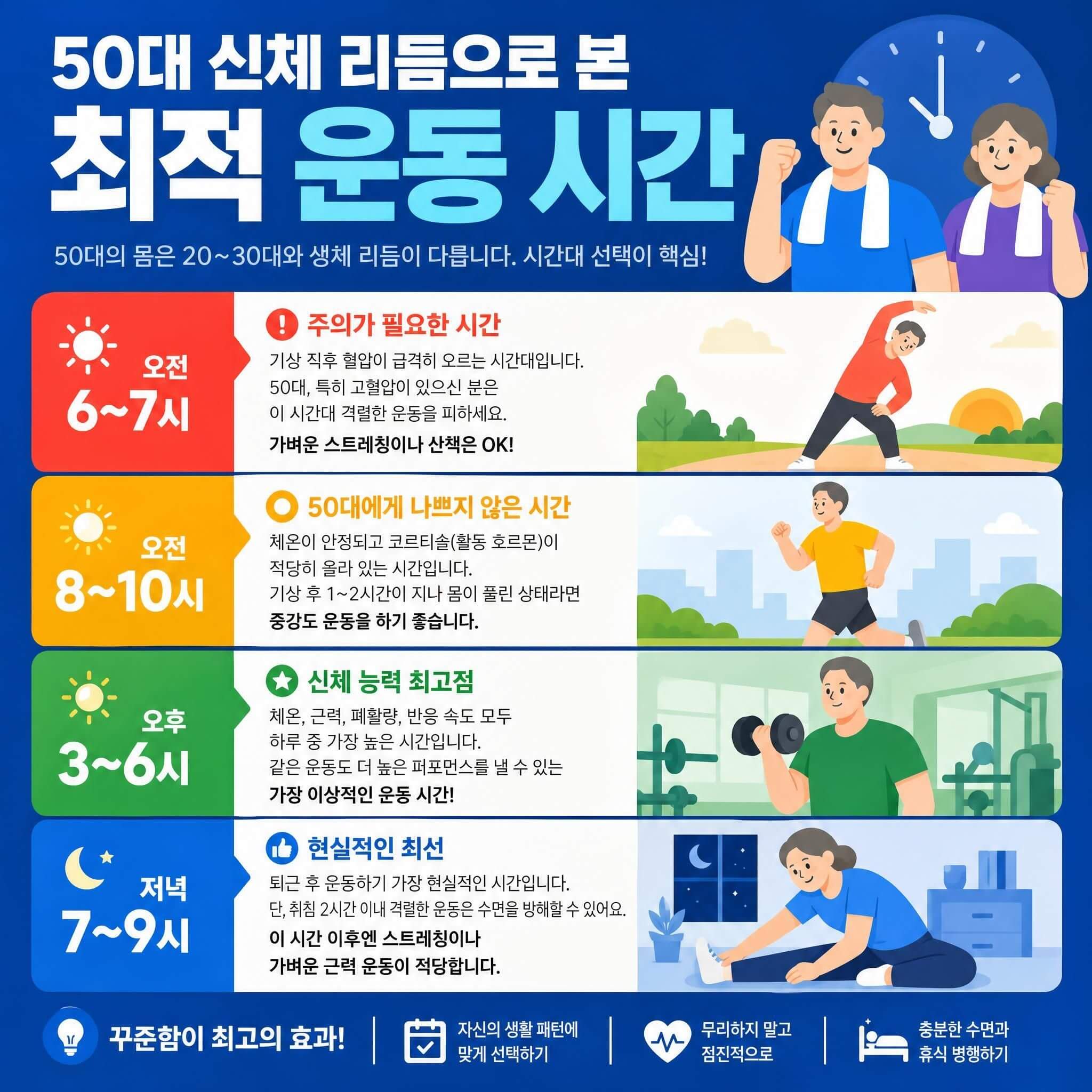50대 최적 운동시간