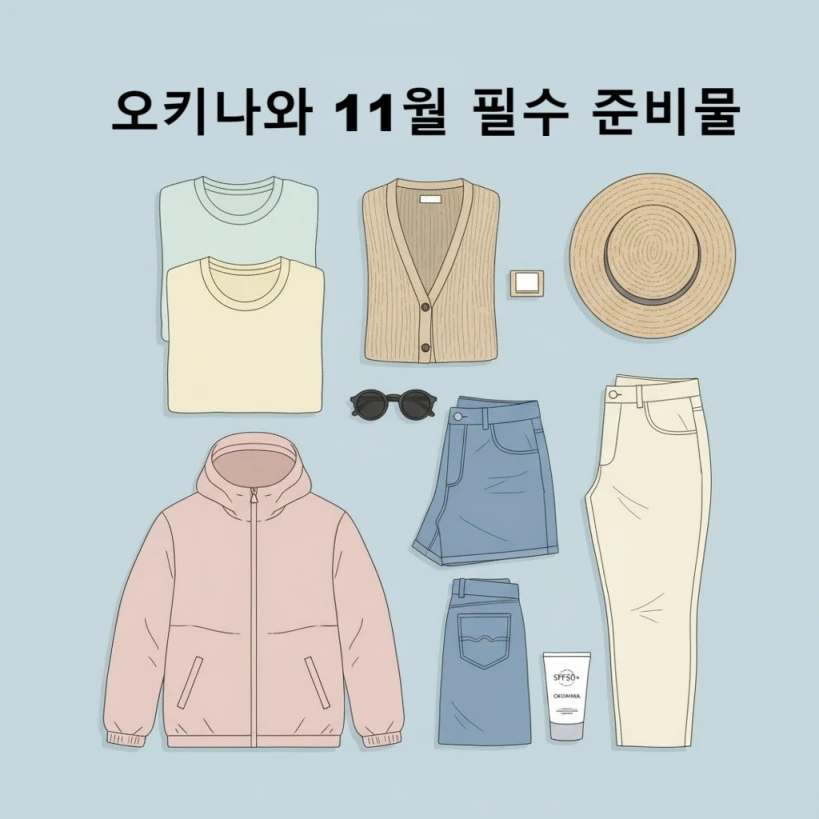 오키나와 11월 여행 짐싸기 , 필수 준비물