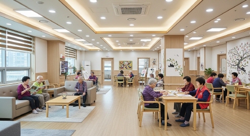 주야간보호시설 실내 전경