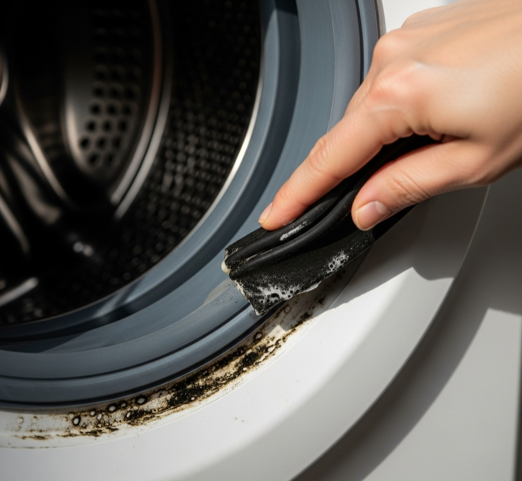 세탁기 고무패킹 청소하기