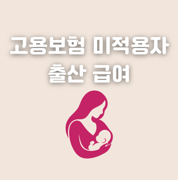 고용보험 미적용자 출산 급여