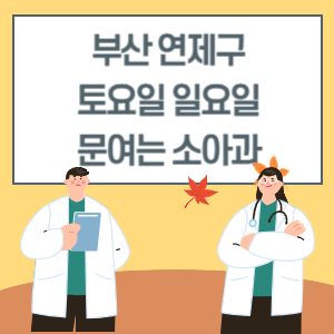 부산 연제구 토요일 일요일 소아과 진료 병원 리스트