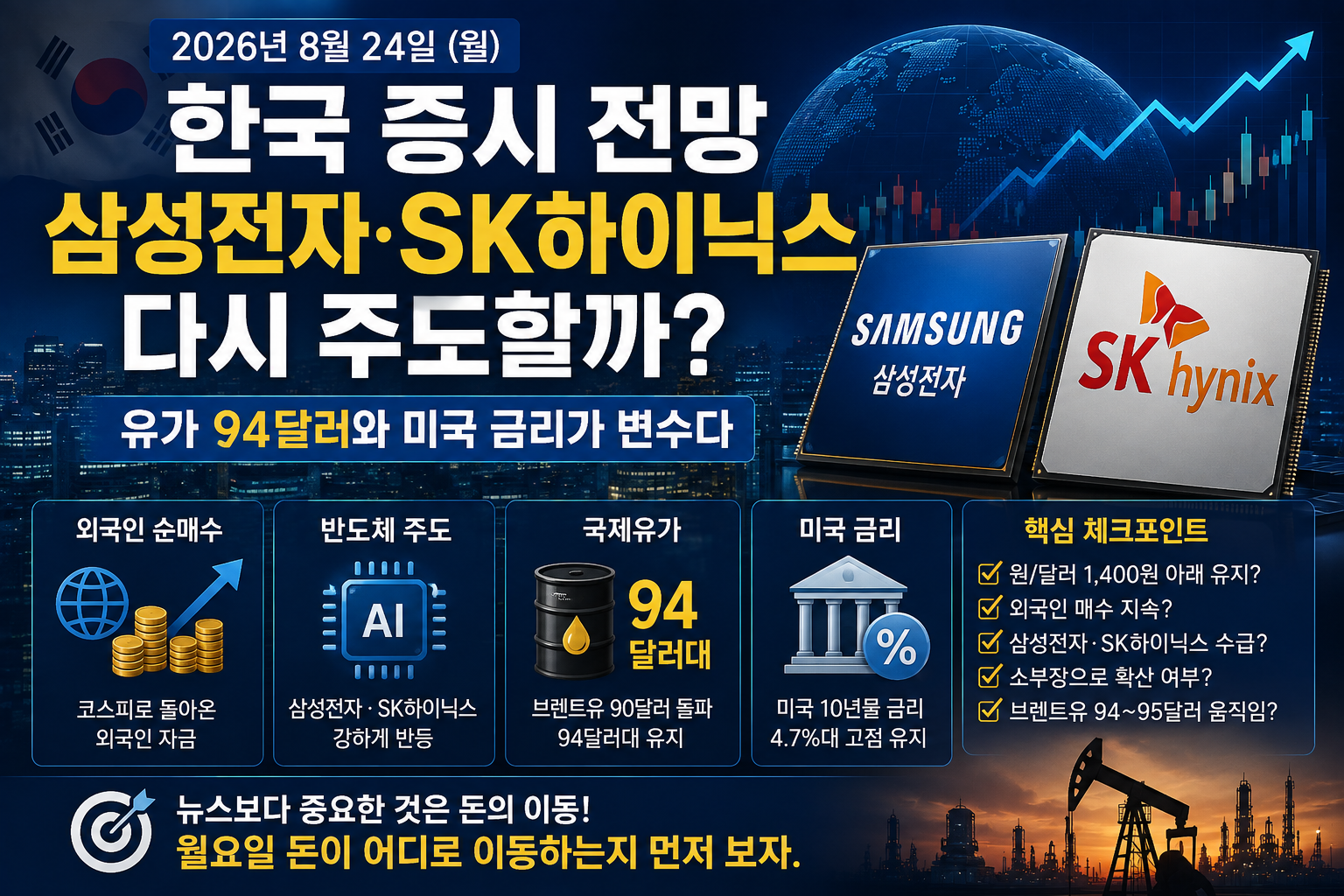삼성전자 SK하이닉스 주가 전망 반도체 주도주 수급 분석 차트