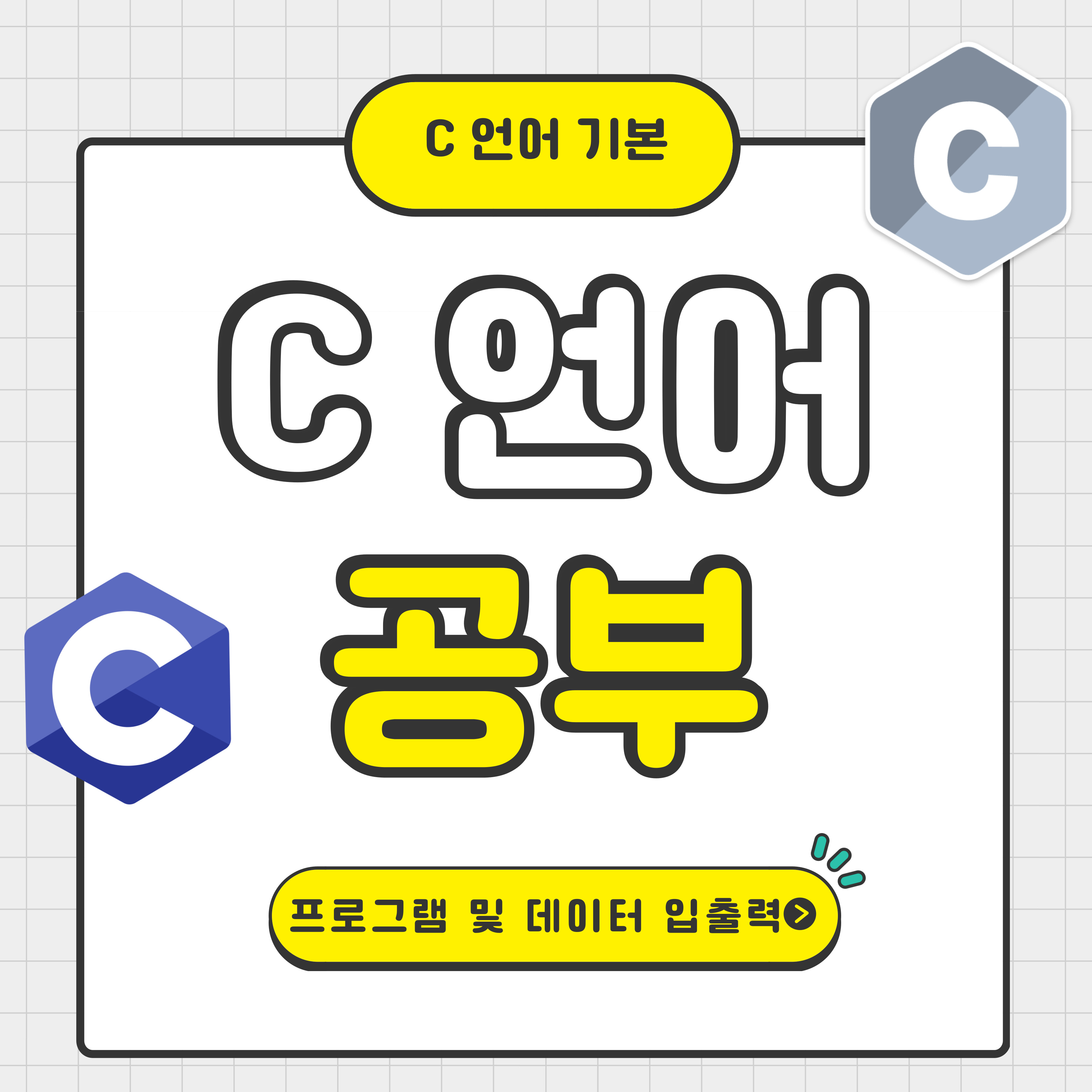 C 언어 공부 기본 개념 및 프로그램, 데이터 입출력 소개 이미지