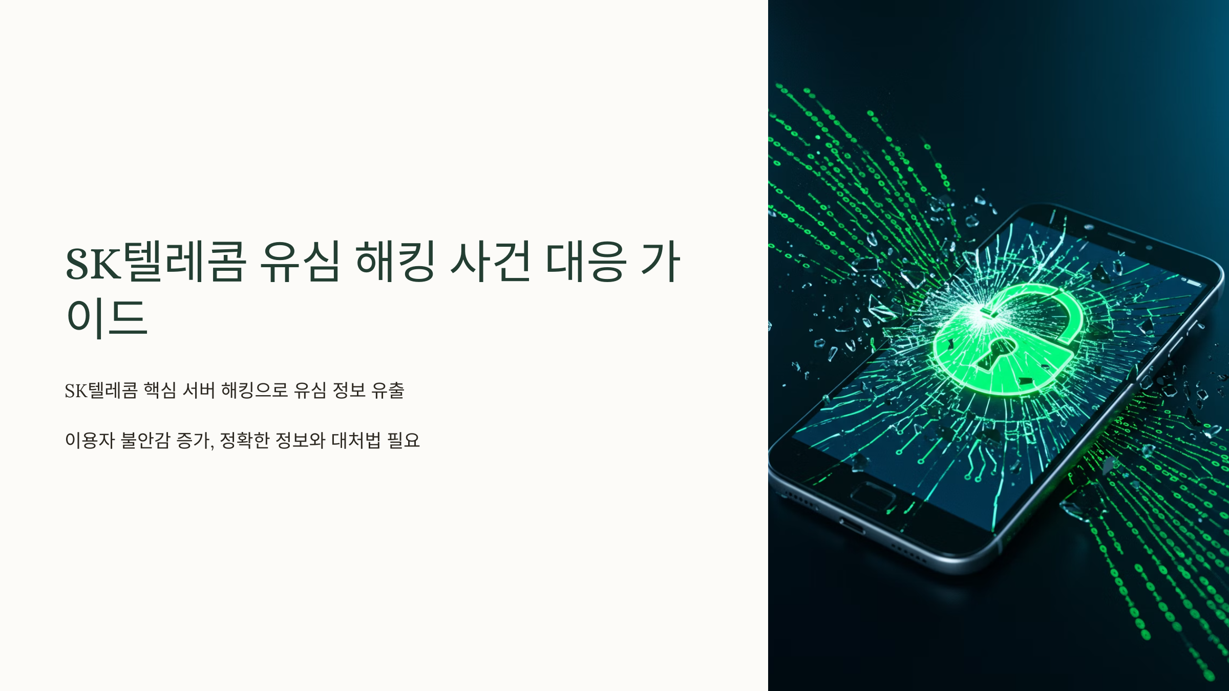 sk텔레콤 유심 해킹사건 대응