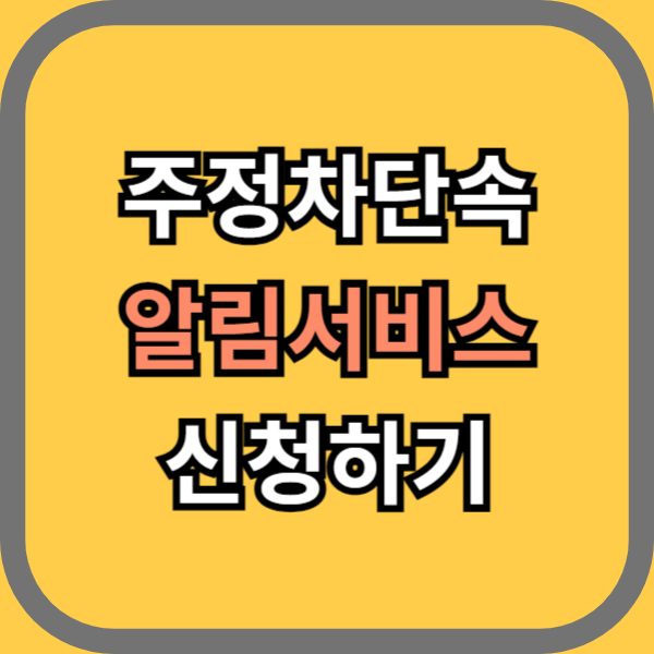 주정차단속 알림서비스