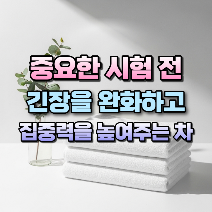 중요한시험전긴장을완화하고집중력을높여주는차