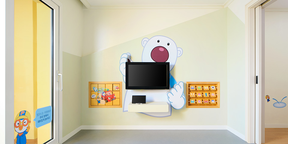 아이 눈높이에 맞춘 귀여운 뽀로로 테마룸