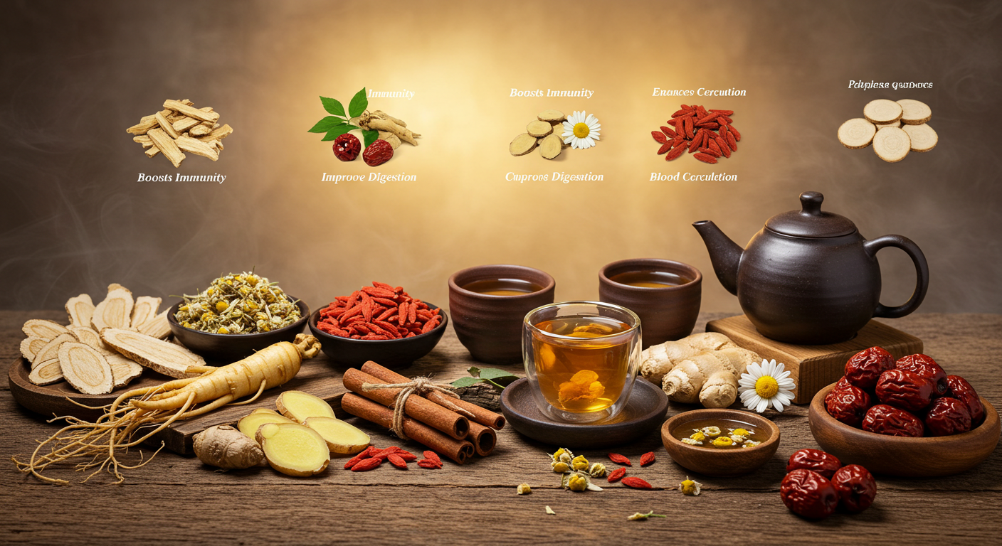 건강에 도움을 주는 약재 사진