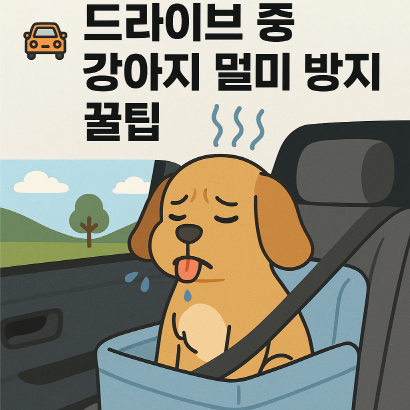 강아지 멀미 방지법 총정리 : 드라이브가 즐거워지는 순간