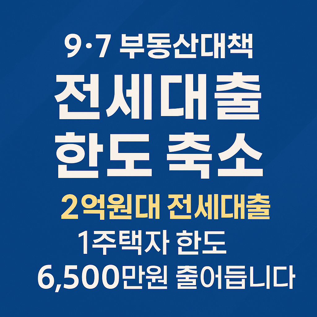 9.7 부동산대책 전세대출 한도 축소