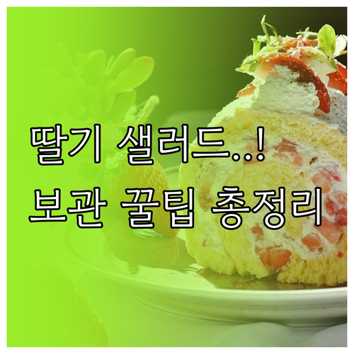 다이어트 딸기 샐러드 만드는 법과 신..