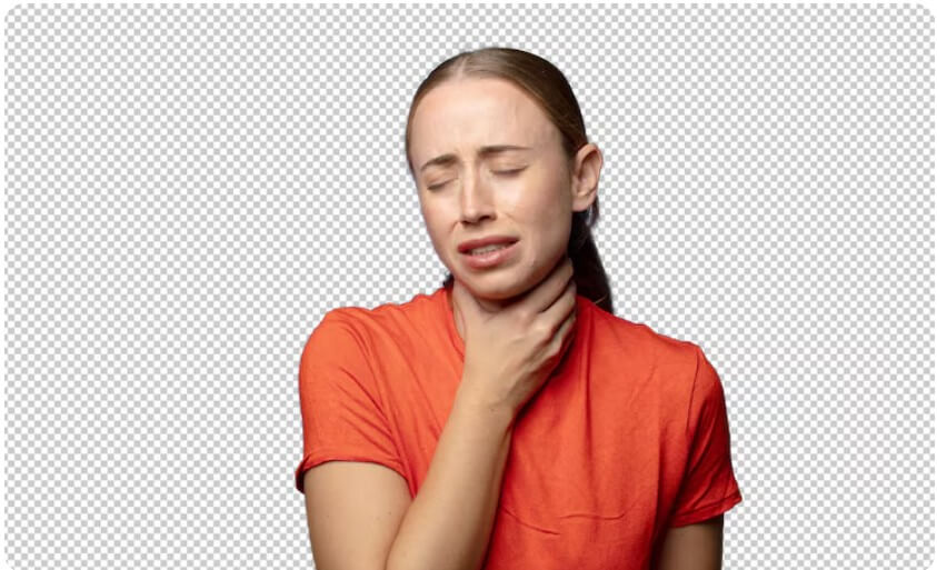 갑상선 기능 항진증으로 힘들어하는 여성