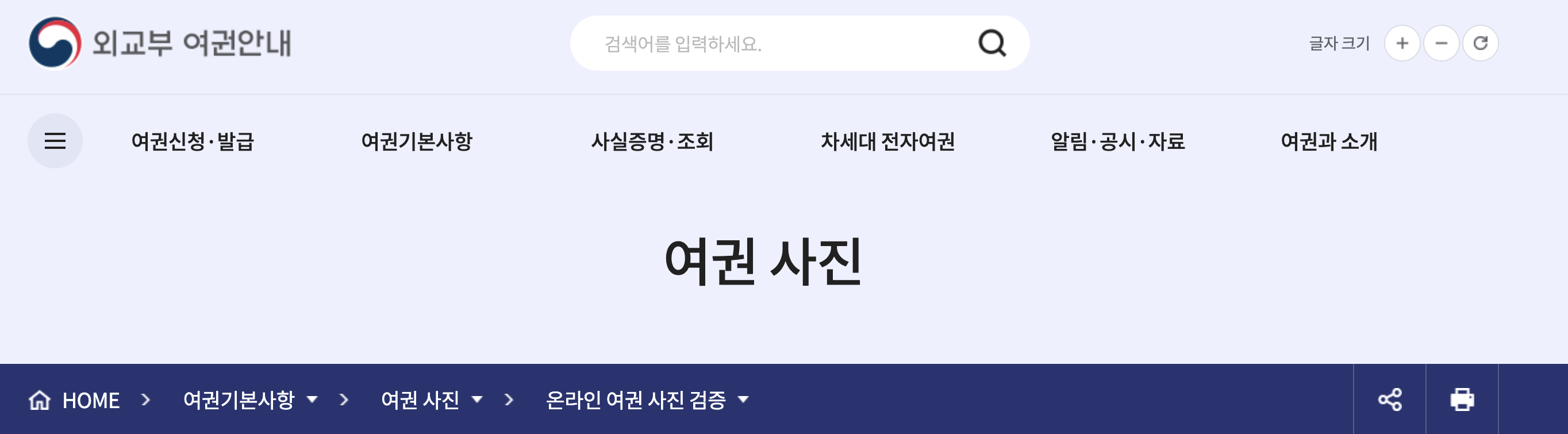 여권 사진 관련 규정
