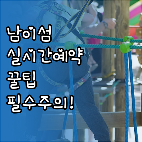 남이섬 짚와이어 실시간 예약 팁과 이..