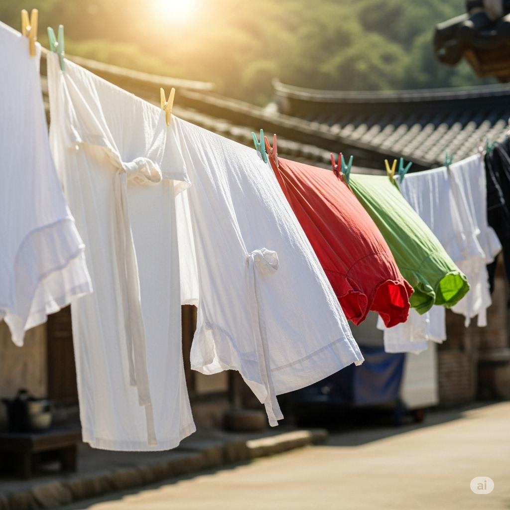 햇살 아래 빨래