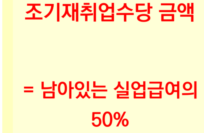 조기재취업수당 조건