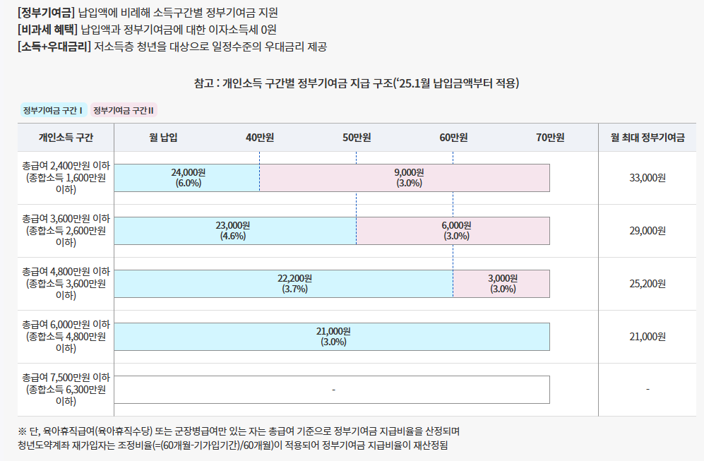 2025 청년도약계좌 정부기여금 조건 혜택 완벽 가이드