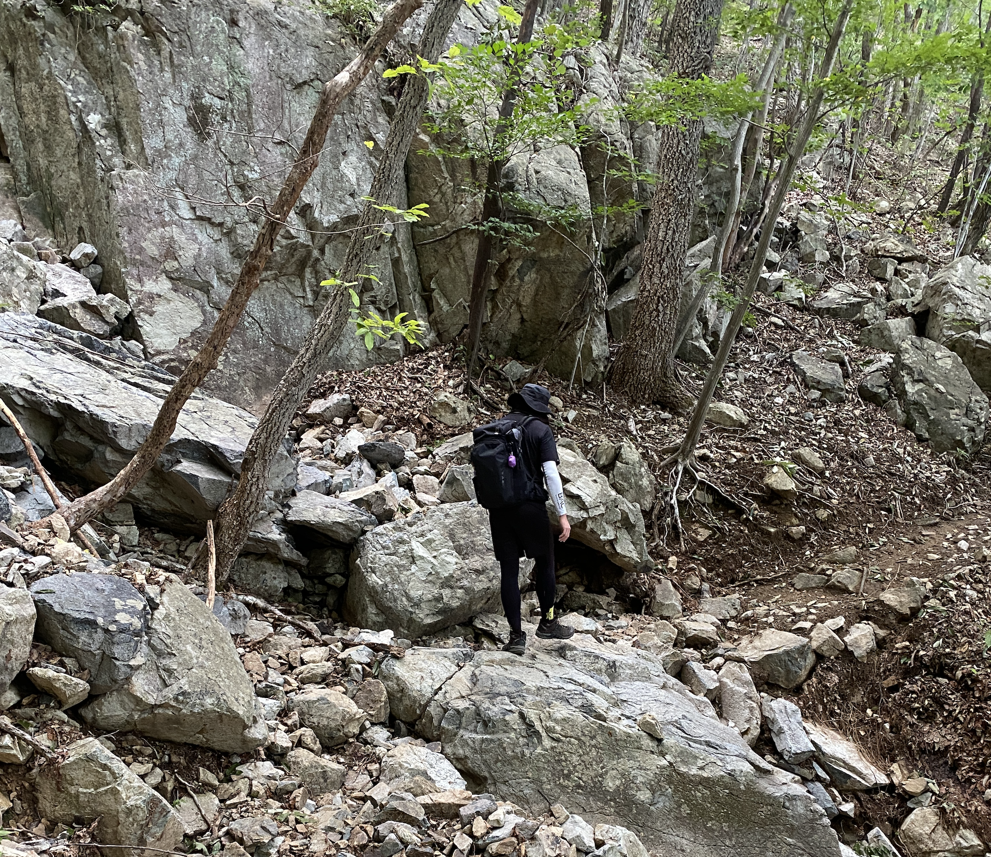 바위가 많은 등산로