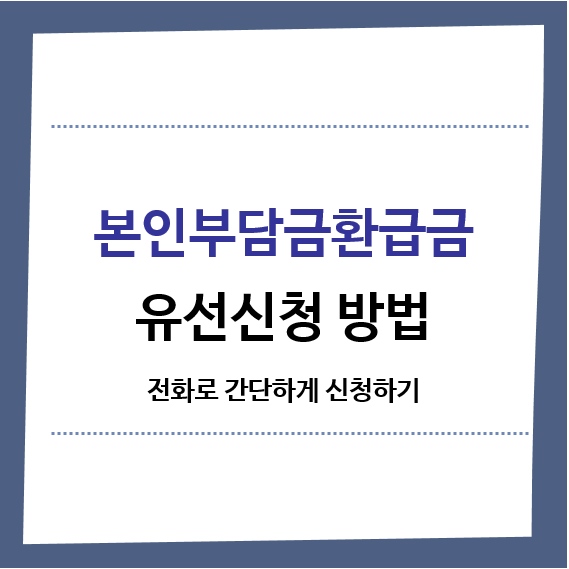 본인부담금환급금-유선신청-방법-제목