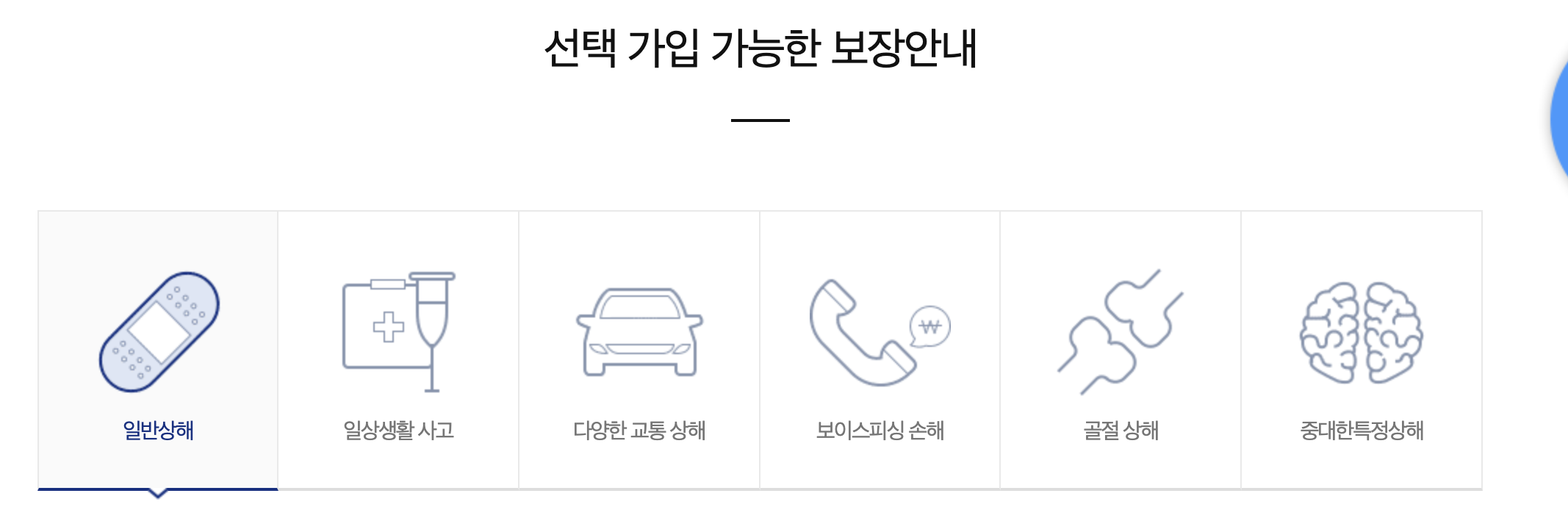 선택가입 가능한 보장안내