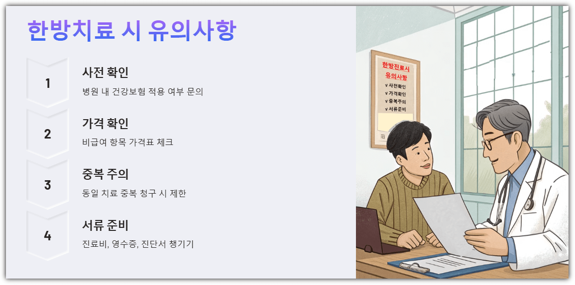 한방치료 시 유의사항