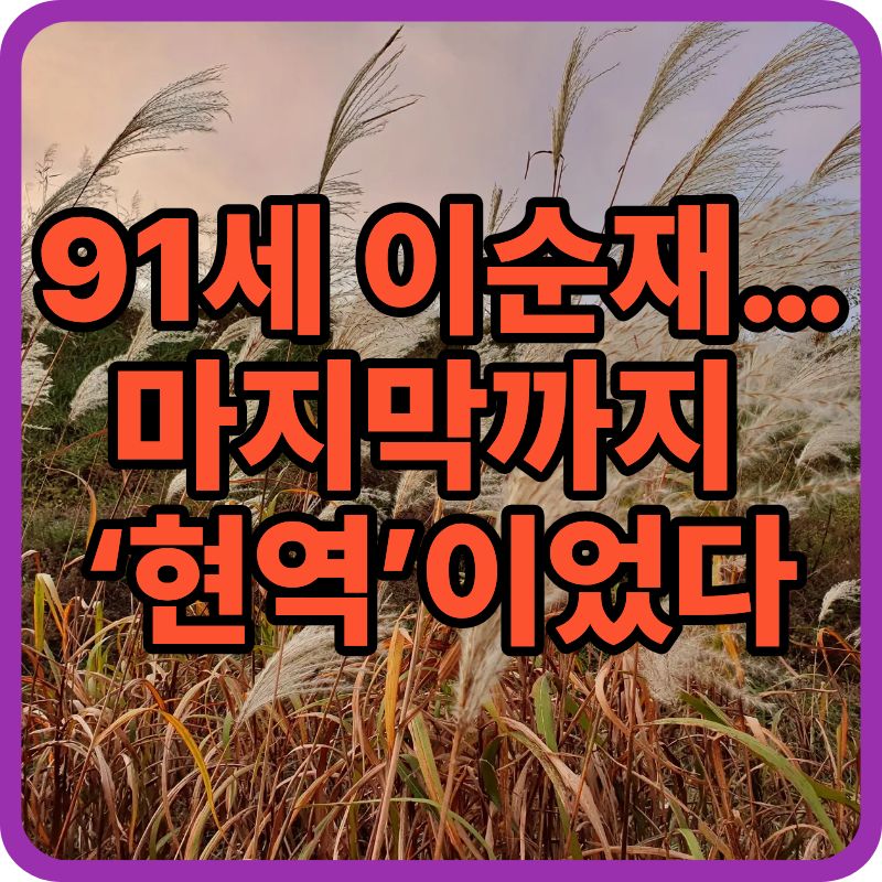 91세 이순재… 마지막까지 ‘현역’이었다
