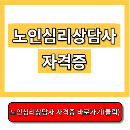 노인심리상담사, 1급, 자격증, 자격증 시험, 취업