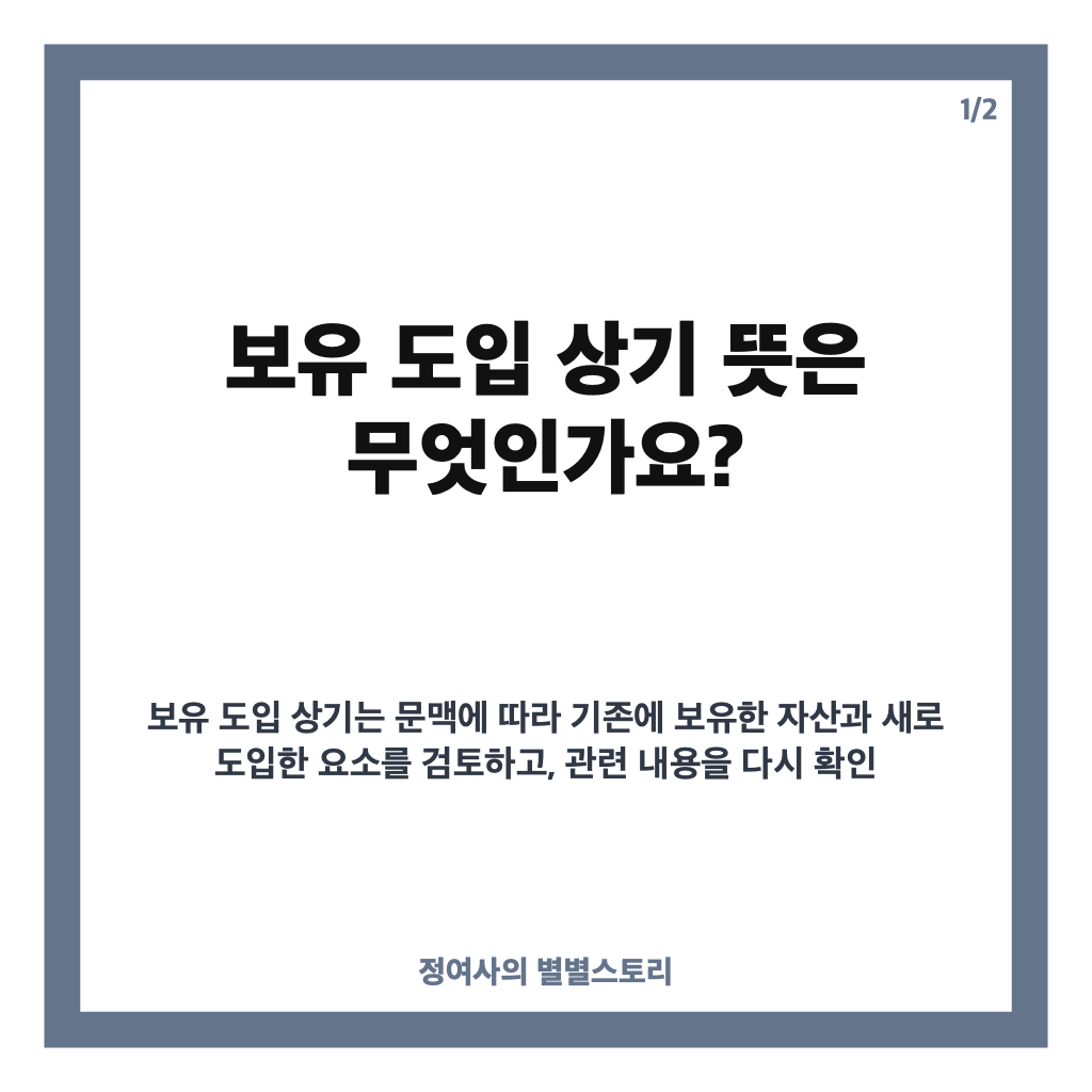 보유 도입 상기 뜻과 문서에서 자연스럽게 쓰는 법 카드뉴스 1