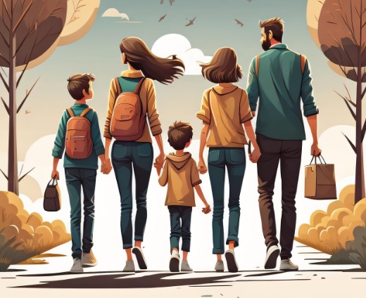 대화가 잘 통하는 행복한 가족사진