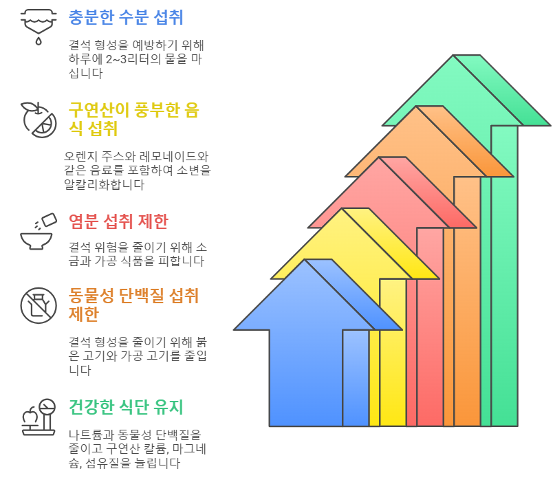 신장결석과 요로결석 방지 방법