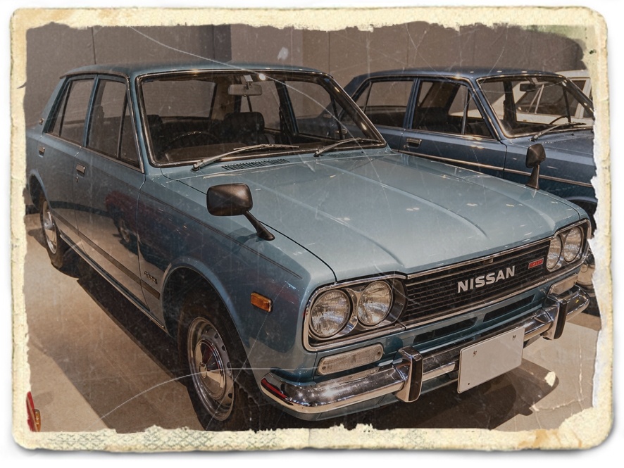 1950-60년대 닛산 블루버드와 닷선 클래식 차량 전시 모습