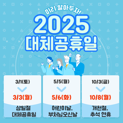 2025년 대체공휴일