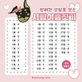 반려견 이름 작명 독특한 강아지 이름 제안_3