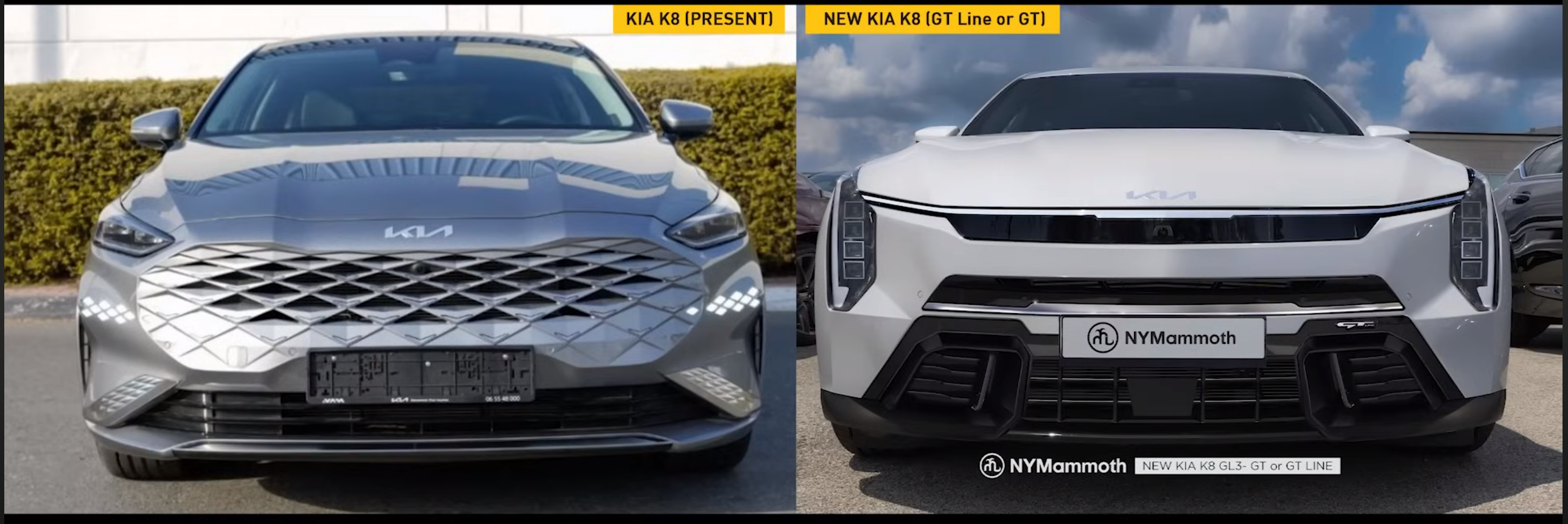 기아 K8 페이스리프트 GT라인 예상도