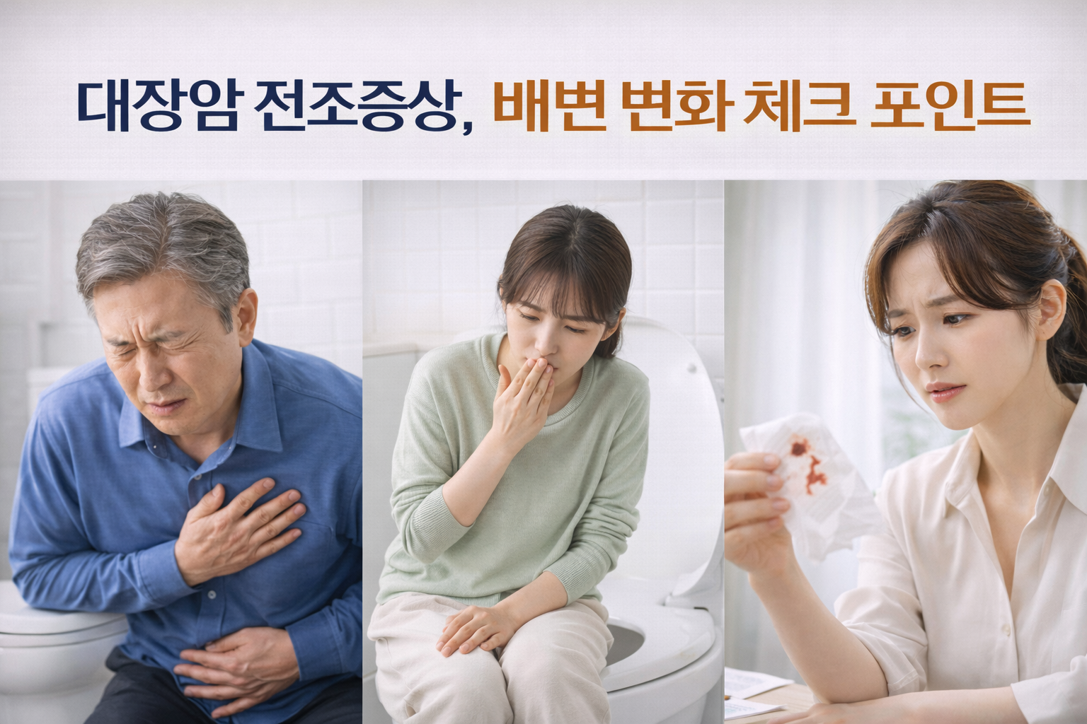 대장암 전조증상, 배변 변화 체크 포인트