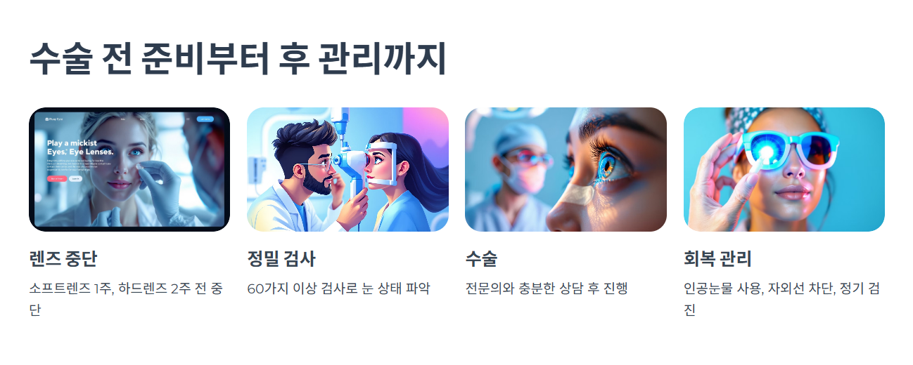 수술 전 준비부터 후 관리까지