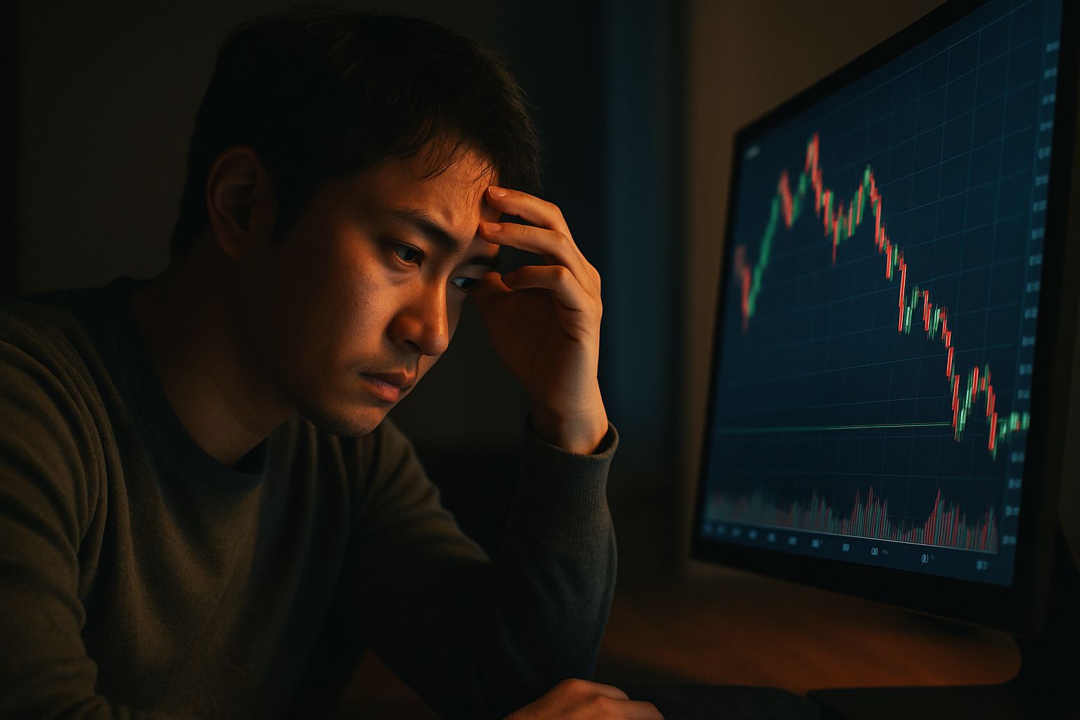 가치 하락에 고민하는 모습