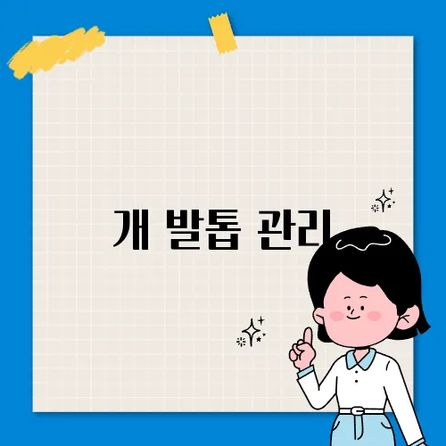 개 발톱 관리