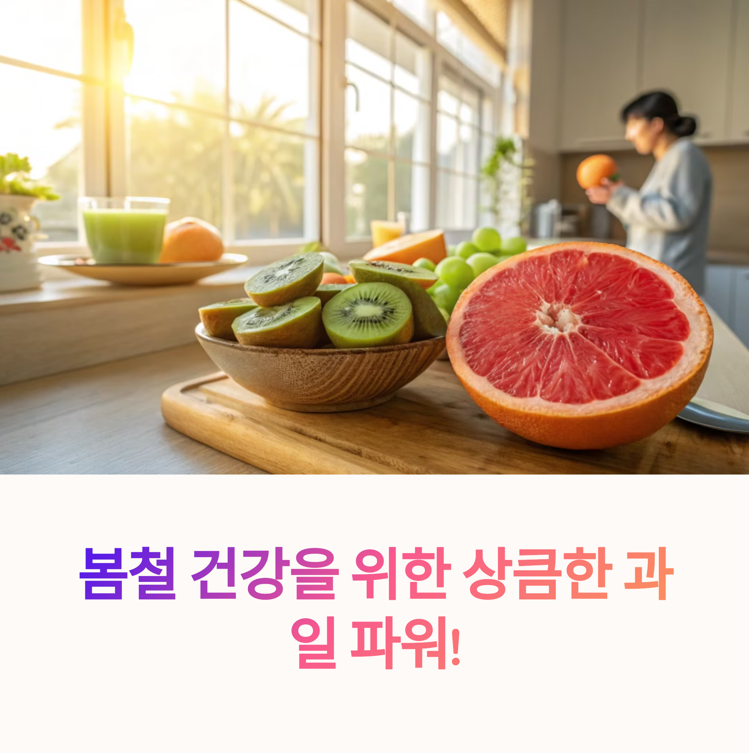 봄철 건강 지킴이! 키위와 자몽으로 만드는 상큼한 건강 레시피