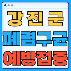 전라남도 강진군 폐렴구균 백신 무료 예방접종 비용지원 가격 신청방법 대상자 간격 13가 15가 20가 23가